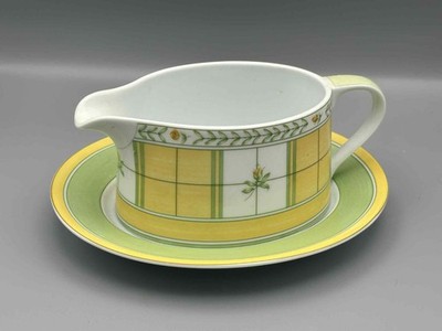 Marks & Spencer Yellow Rose Home - Sauciere mit Griff und Ständer.