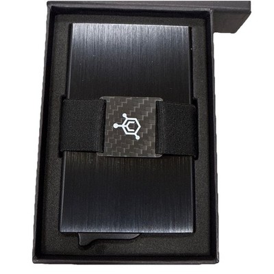 Code 118 Black Slim Fold RFID Blocking Credit Card Wallet with Carbon Fiber 
