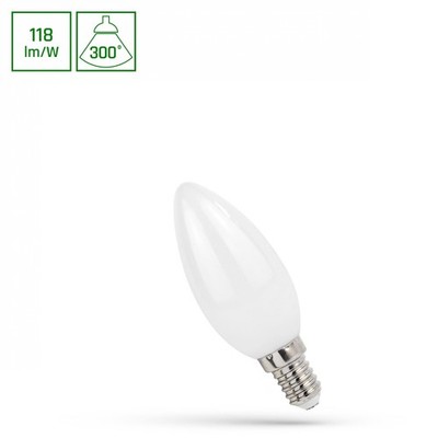 LED E14 C35 Filament matt 5,5W Kerzenform 300° 650lm 230V Neutralweiß 4000K