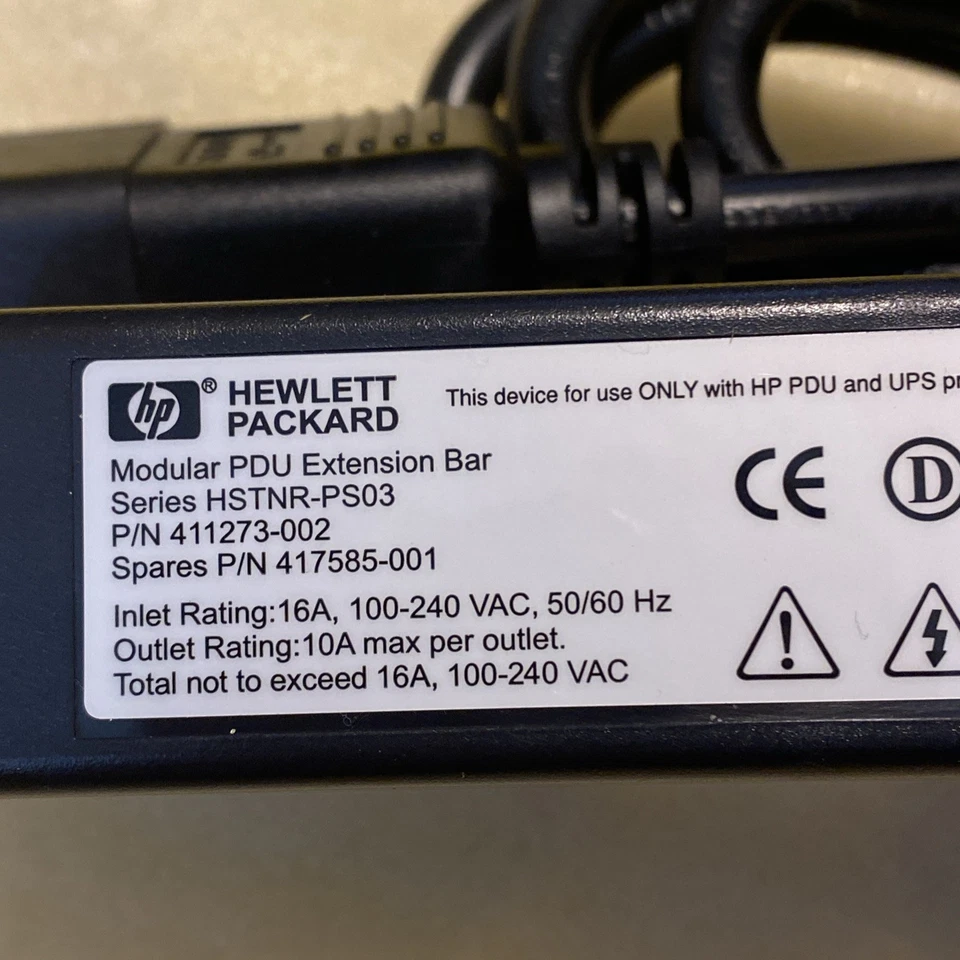 HP Modular PDU Extension Bar 411273-002 HSTNR-PS03 16A 100-240VAC 50/60Hz! New! - Image 4 of 4