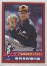 2025 Topps Heritage Red Border Tobias Myers #137 9af