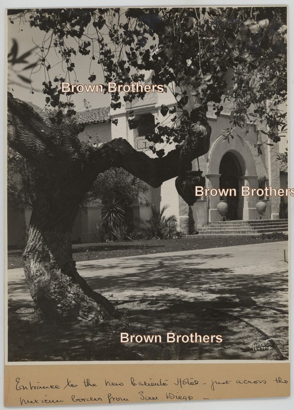 Vintage 1920s Travel Destination Mexico Caliente Hotel Across US Border Photo #4