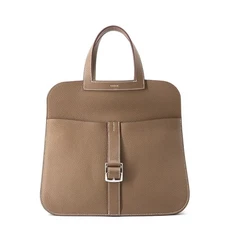 Hermes Alzan 31 Handbag Etoupe/Silver Hardware 2way Shoulder Bag