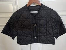 Dior MACROCANNAGE Short Sleeves Quilt Cropped Top
