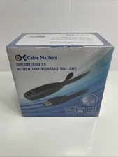 NEW Cable Matters Superspeed 3.0 Active M/F Extension Cable 10M/32.8FT
