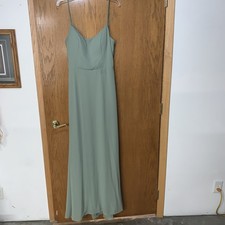 Morilee Scoop Neck Chiffon Bridesmaid Dress Size 12-sage Green