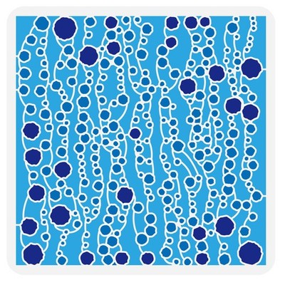FINGERINSPIRE Air Bubbles Stencil 11.8x11.8 inch Stencils 