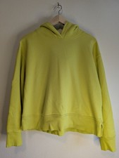 Zara Yellow cotton blend crop hoodie . Size L. Style 3199/626/643