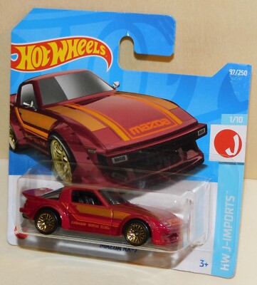 2022 Hot Wheels MAZDA RX-7 dunkelrot GReddy HW J-Imports 1/10 # 97/250 HCX24 NEU