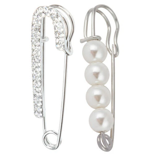 Perle Modeschmuck-Broschen & -Anstecknadeln aus Metall