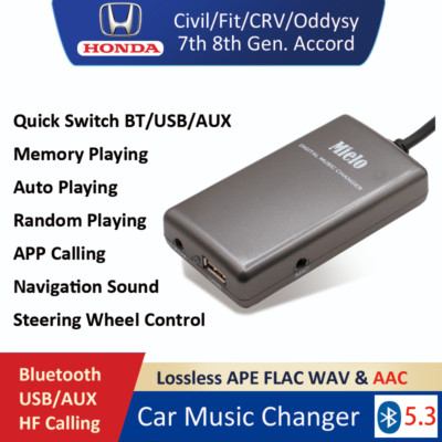 Honda 4 in 1 Digital Music Changer Bluetooth 5.3/USB/AUX/HF Calling CD Quality