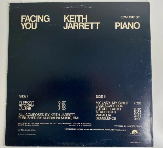 独LP Keith Jarrett Facing You ECM1017ST ECM Records /00260 Keith Jarrett Trio: Facing You LP - Verve Record Store