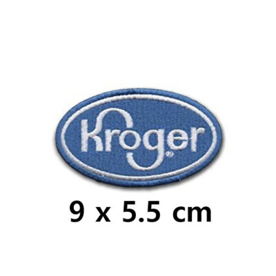 Kroger Werbung Mitarbeiter Fahrer bestickt Bügelbild Aufnäher Patch Abzeichen Applikation