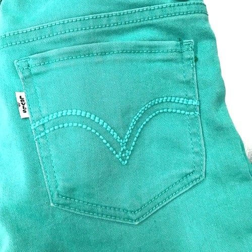 Levi Girl's Youth Kids Cropped Denim Leggings Jeggings Pants Bottoms - Picture 9 of 11