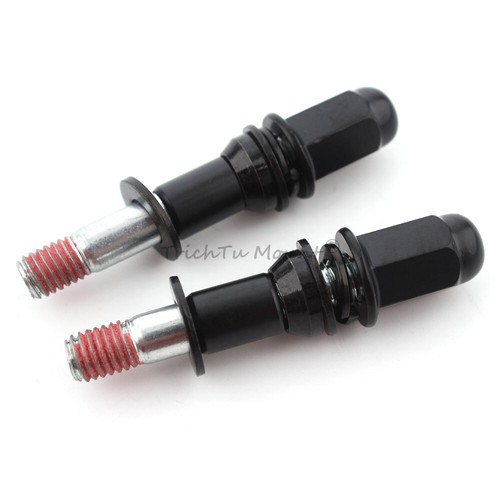 2x Black 8mm Thread Rearview Mirror Stem Adapters Mounting Bolts fit for Harley - Picture 6 of 14