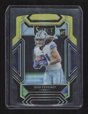 Simi Fehoko 2021 Panini Select Green and Yellow Prizm Die Cut Rookie #283