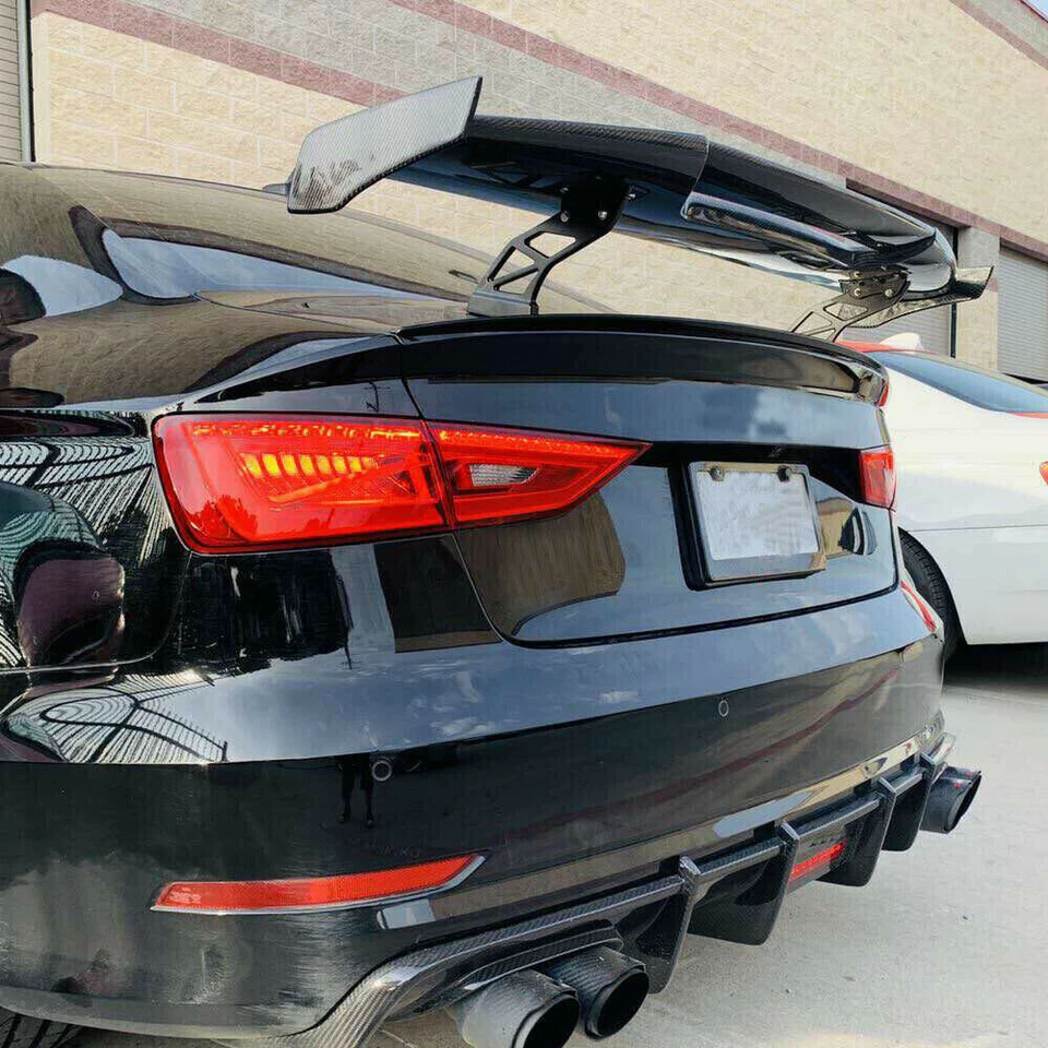 Alerón trasero de carbono real para BMW F30 M3 M4 Benz AUDI todo sedán Foto 4 de 4