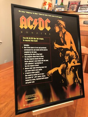 BIG 11X14 FRAMED ORIGINAL AC/DC ACDC 