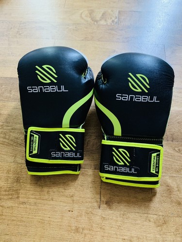 Black And Yellow Sanabul 14oz Boxing Gloves/ Great Condition - 第 1/7 張圖片