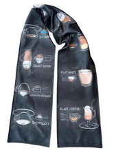 Coffee Scarf, Unisex, Double Sided Print, 100% Soft Fleece