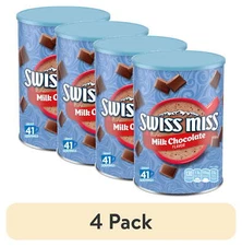 (4 pack) Swiss Miss Milk Chocolate Flavored Hot Cocoa Mix, 45.68 oz. Canister