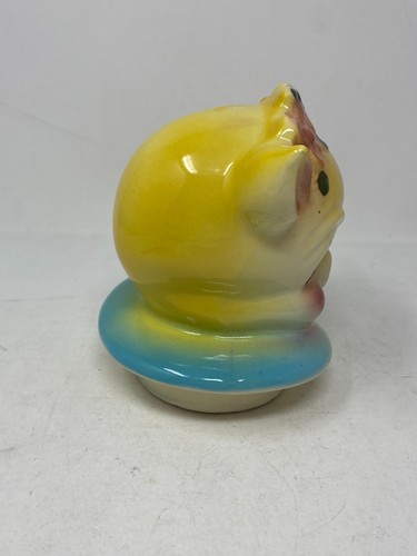 Barattolo biscottiera vintage anni 50 American Bisque Pottery Co. Lady Pig solo coperchio superiore - Foto 4 di 12