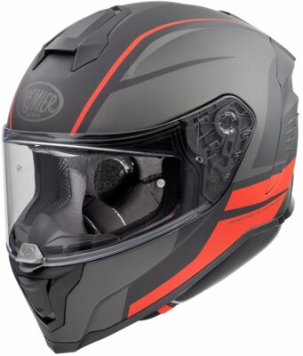 HELM MOTORRADHELM INTEGRAL FIBER PREMIER HYPER DE17 BM SCHWARZ ROT MATT GR XL