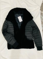 New With Tags! Maximilian Fur Ski Jacket With Hoodie, Small, Black