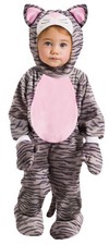 Grey Stripe Kitten Infants Hood Costume Jumpsuit Halloween Dress Up Funworld