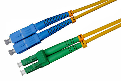 CONBIC  1m SC UPC - LC APC Patchkabel OS2 9/125um Duplex Lichtwellenleiter gelb