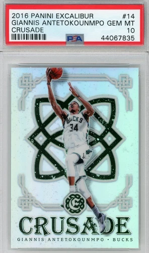 2016 Excalibur Basketball GIANNIS ANTETOKOUNMPO Crusade PSA 10 Gem Mint #14