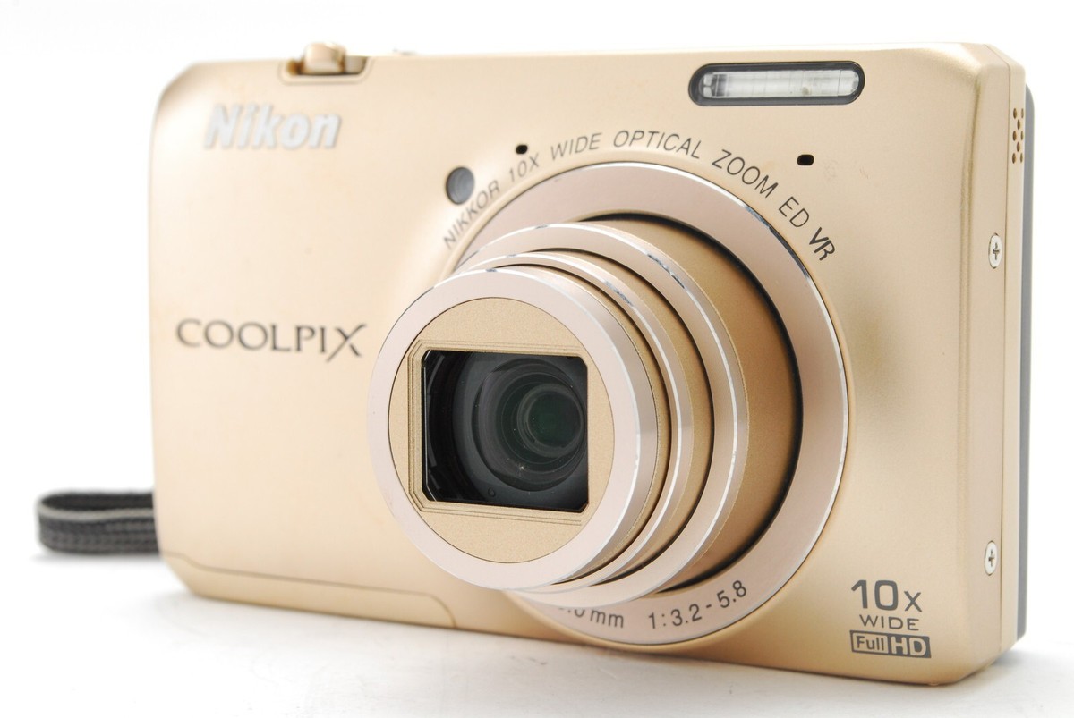 N Mint] Nikon COOLPIX S6300 Gold 16.0MP Digital Camera 10x