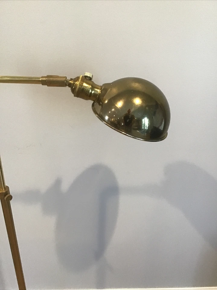 Lámpara de lectura de pie con luz de altura ajustable Koch Lowy MCM de colección pantalla domo inclinable Foto 3 de 4