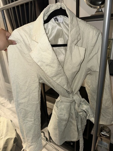 Because Of Alice (BOA) Cream Boucle Blazer Dress Size M Bloggers Favourite Belt - Picture 2 of 6