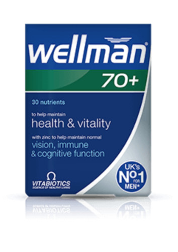 Vitabiotics Wellman 70+ Health Vitality Vision & Immune Improvement 30 Tab 12/27