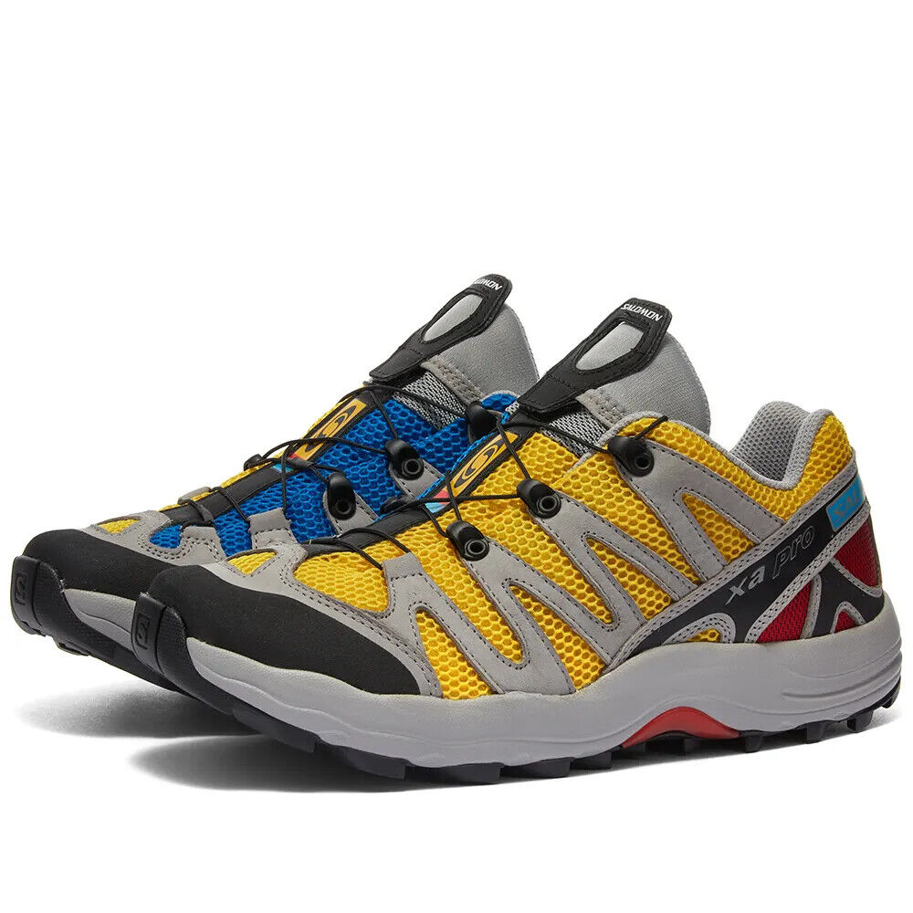 🔥NEW IN BOX Salomon XA-Pro 1 Advanced Blue/ Red/Yellow Running Shoes Mens 9