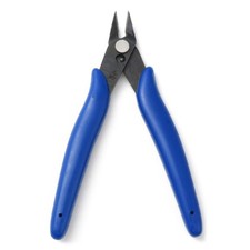 1x Steel Jewelry Plier Flush Cutter Blue 4.96" for Wire Cutting Jewelry Making