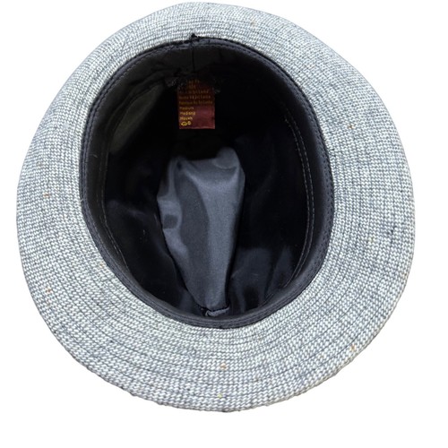 Dorfman Pacific Fedora Hat Mens Gray Tweed Dress Casual Medium - Picture 8 of 9