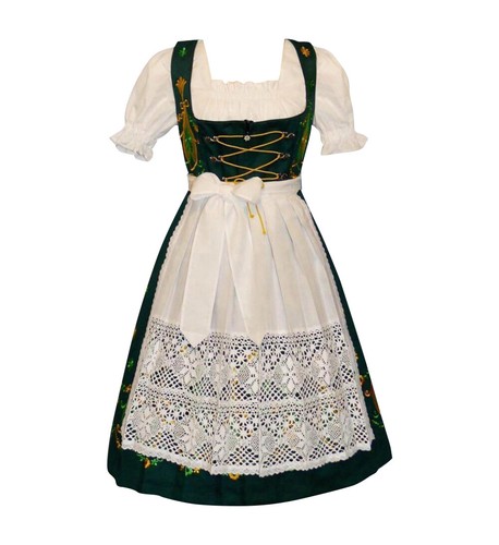 XS 4 Dirndl German Oktoberfest Dress Long Waitress Party EMBROIDERED Trachten - Picture 5 of 5