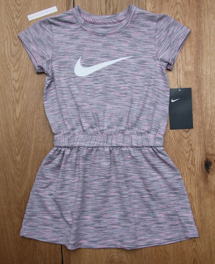 Nike Girl A-Line Dress ~ Pink, Gray & White ~