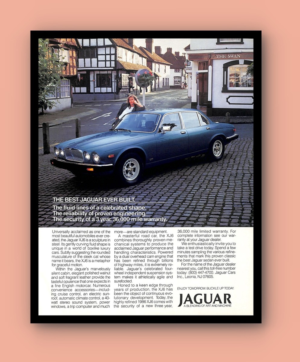 1986 Jaguar XJ6 Car Vintage PRINT AD The Best Jaguar Ever Built | eBay