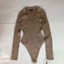 Love Tree Womens Bodysuit Shirt Top Size M Medium Stretch Comfort Snaps Soft New