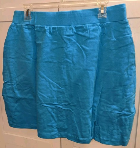 Susan Graver pantaloncino donna taglia media blu isola con tasche NUOVO - Foto 2 di 6