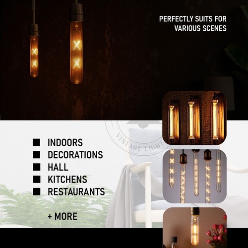 E14/E27 Edison Bulbs 2/4/6/8W Filament Bulbs C35/ST64/G80/G95/G125/T45/T185 Lamp - Picture 71 of 72