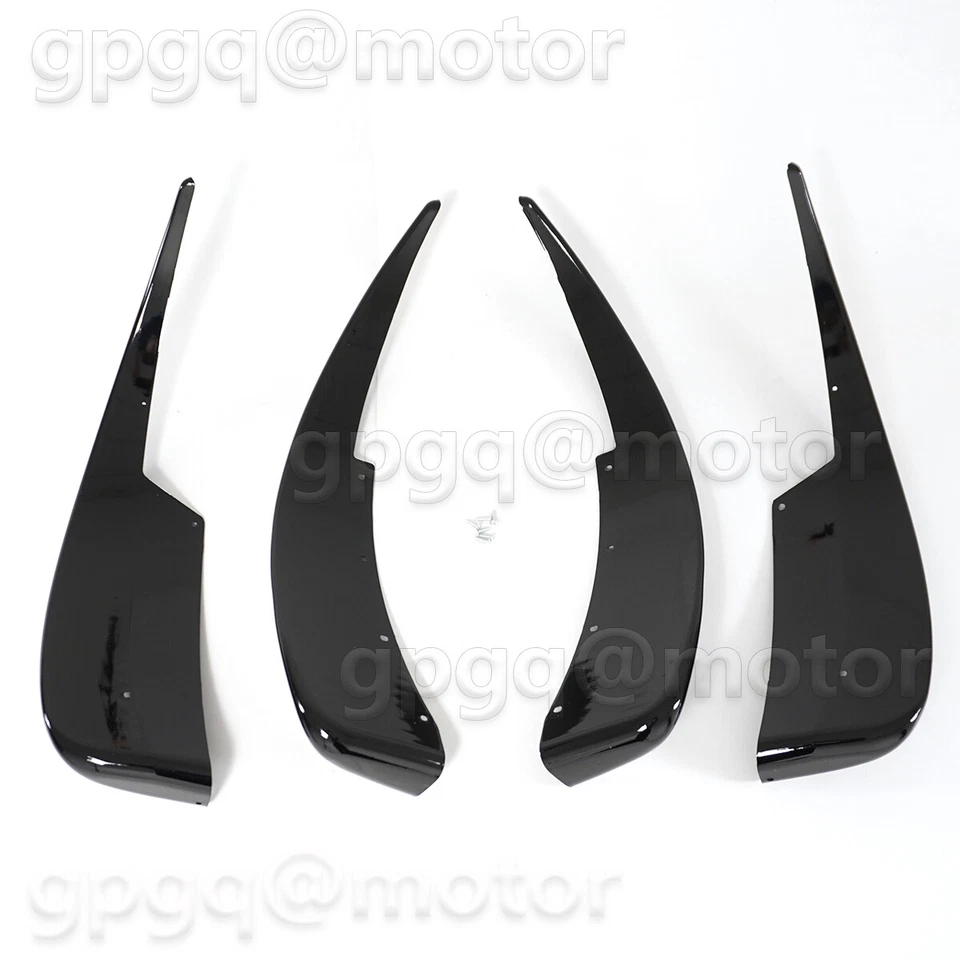 Удлиненная передняя задняя защита брызговик глянцевый черный для Corvette C6 Base 2005-2013 XL - Изображение 3 из 4