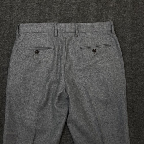 J Crew Bowery Pantalone elegante lana uomo 30x32 (30x30) grigio vestibilità slim 47475 - Foto 10 di 15