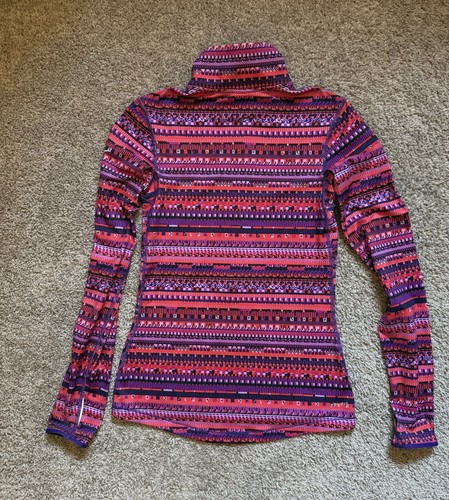 Nike Pro Womens HyperWarm 1/2 Zip Size S Dri-Fit Pullover Thumb Holes 685681-696 - Picture 5 of 7