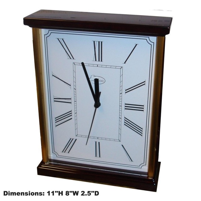 Easton Standup clock Glossed Cherry and Brass eBay