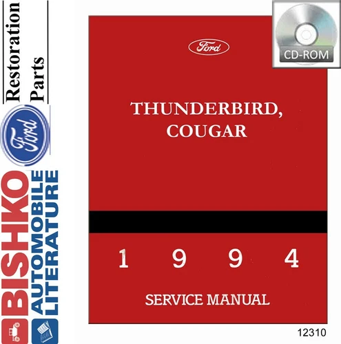 1994 Ford Thunderbird Mercury Cougar Shop Service Repair Manual CD OEM