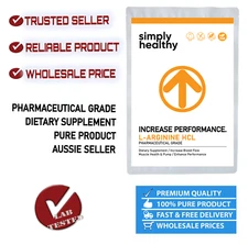 Arginine HCL 1kg Powder, Simply Healthy Supps, Pharmaceutical Grade Quality